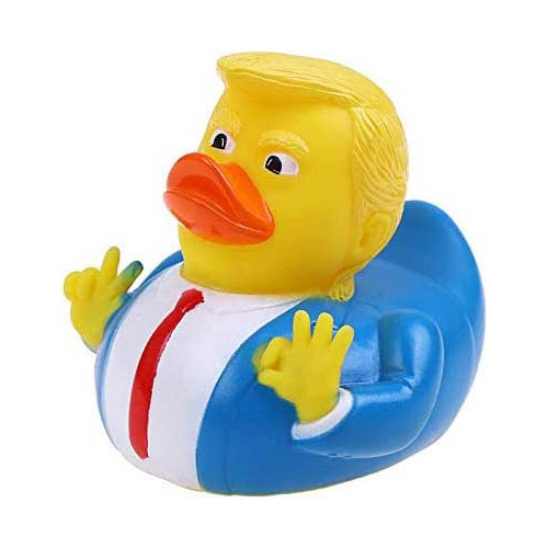 2pcs Trump Duck Squeak Bath Duck Baby Bath Toys Rubber Duck