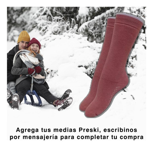 Bota Apreski Tela Impermeable C/ Cierre Y Corderito Rigazio®