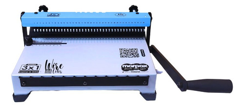Encadernadora Wire-o Color 3x1 Azul Furo Quadrado Marpax
