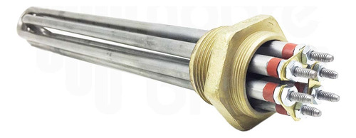 Resistencia 9kw 3 Elementos Flange 1.1/4 Para Sauna 220v