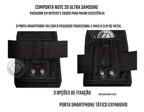 Imagem 4 de 8 de Porta Celular Smartphone Tático Policial Para Cinto Completo