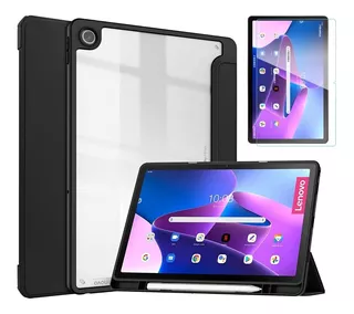 Mica + Funda Para Lenovo Tab M10 Plus 3ra Gen Smart Híbrida