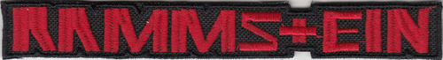 Rammstein Parche Logo Black N Red Standard Adherible Square