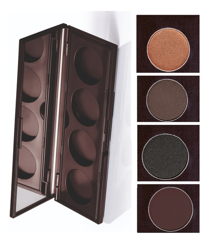 Natura Una Studio Palette 4cor - Preto, Marrom, Mars, Bronze Cor Da Sombra Preto Matte- Bronze Glow- Marsala Matte - Marrom Profundo