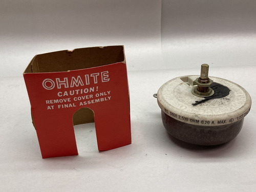 Ohmite,0460 214l,rotary Rheostat 2500 Ohm 0.20a Ccs