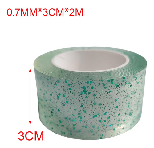 6 Nano Glitter Tape Craft Multifuncional Para Verde Ancho