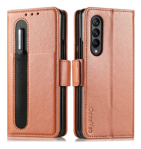 Funda Tipo Cartera Para Galaxy Z Fold 4, Soporte Para Bolígr