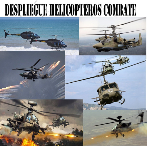 Despliegue Helicopteros Combate Papercraft (combo)