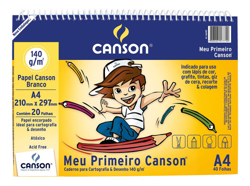 Meu Primeiro Canson 120gr 7087 A4 40 Folhas