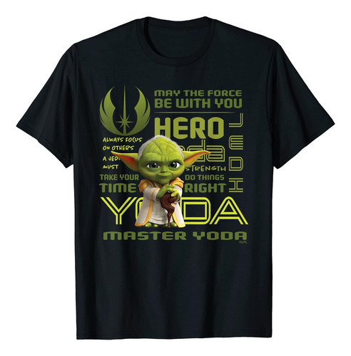 Star Wars Joven Jedi Aventuras Maestro Yoda Jedi Hero Camise