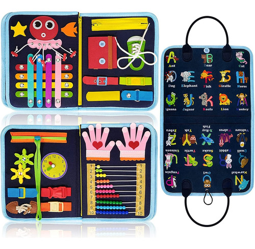 Gojmzo Busy Board Montessori Toys For 1 2 3 4