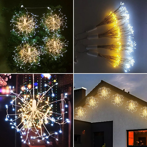 Mc Luces Cadena Led Al Aire Libre Fuegos Artificiales Fairy