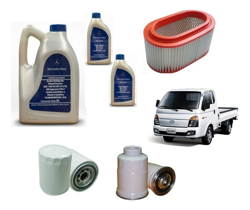 Kit De Filtros Y Aceite Para Hyundai H100 2.5 Diesel