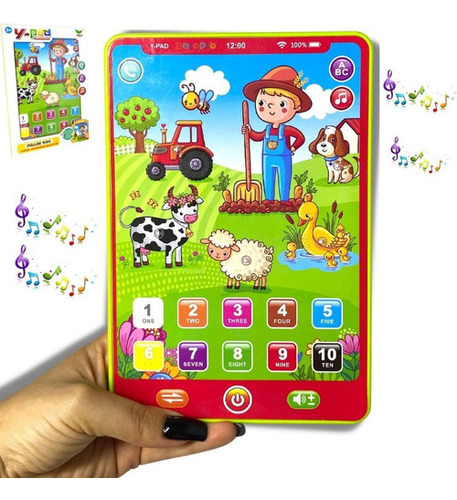 Brinquedo Educacional Inglês Tablet Infantil Multi Função