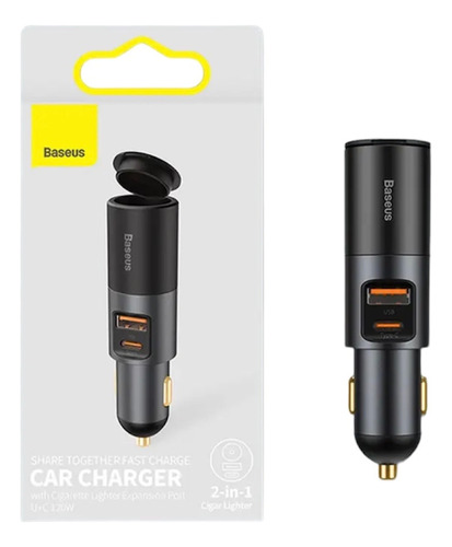 Cargador Auto Baseus Usb C Carga Rápida iPhone Android 120w