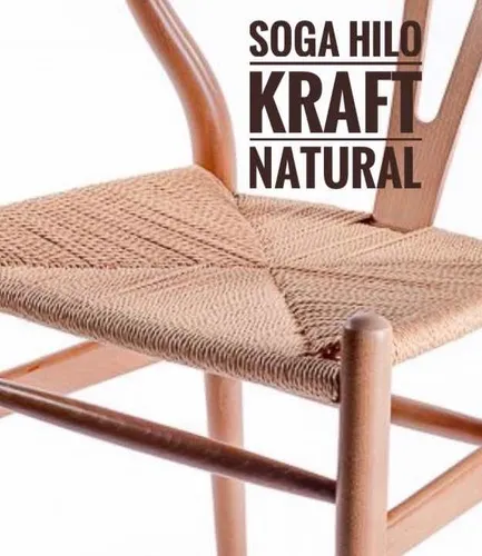 Silla Wishbone Con Asiento De Soga Ratan Natural - Nordico