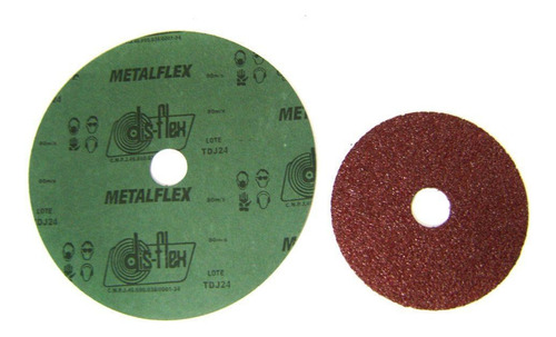 Disco De Lixa 7'' - 180mm Grão 60 Com 10 Und - Disflex