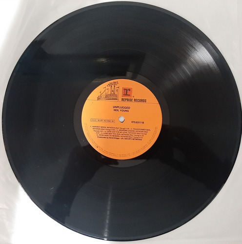 Lp Neil Young Unplugged C/ Encarte Original 1993 - Raro (Usado)