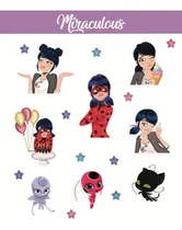 Comprar 20 Planchas De Sticker Miraculous, Ladybug  & Cat Noir