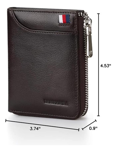 Vannanba Carteras Para Hombre De Cuero Genuino, Cartera DeLG