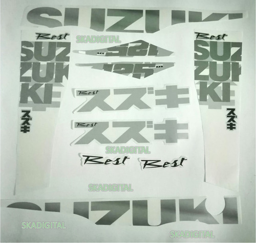 Kit Completo De Calcomanías Suzuki Best Letra China 2016