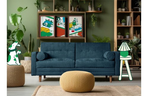 Sofá Cama Bristol Makora Beehive De Velvet
