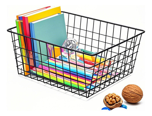 Canasto Organizador Cesta De Ducha Cocina Hierro M 28x17x12