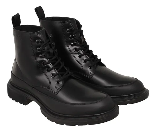 Botas Paruno Hombre Peter 221811 Negras Piel Casual Urbanas