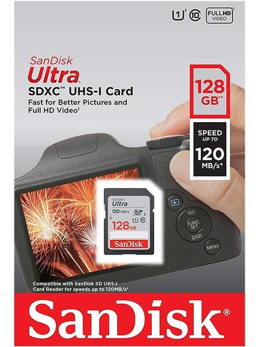 Imagen 2 de 2 de Memoria Sd Sandisk Ultra 128gb Sdhc/sdxc Uhs-i 120mb/s U1