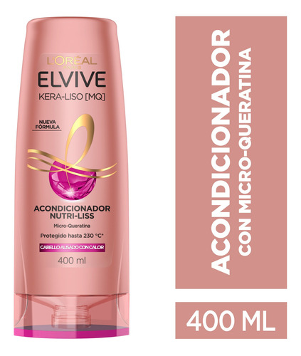 Acondicionador Keraliso 230° Elvive L´oréal Paris 400ml X 2u