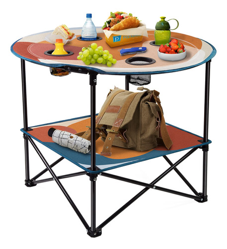 Mesa De Picnic Portátil Para Portón Trasero Ideal Para Campa