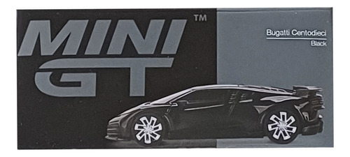 Mini Gt Bugatti Centodieci Black #466 Escala 1:64 Negro