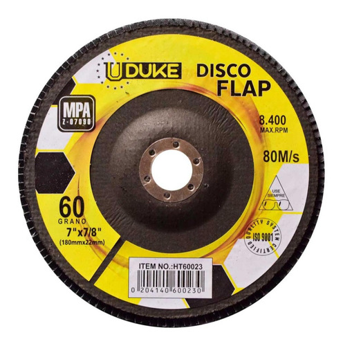 Disco Flap Uduke 7  Grano 60 (180mm X 22mm) (ht30351)(ht6002