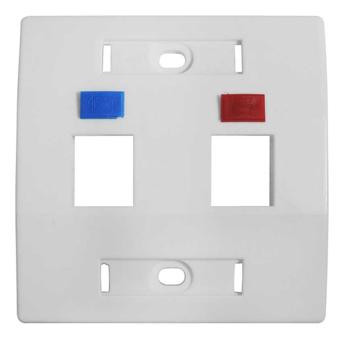 Espelho 3x3 C/2 Saídas Rj45 Rj11 Fixo Amp Furukawa Unidade Cor Branco