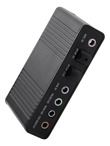 Tarjeta De Sonido Óptica S/pdif Externa Usb, Canal 5.1, Caja