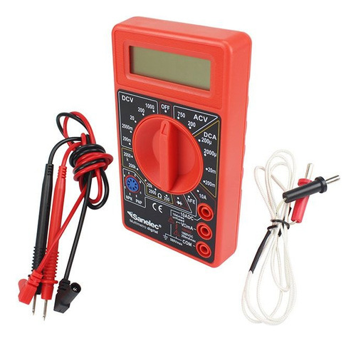 Multimetro Digital Lcd Portatil 10a Ca/cd Profesional Santul