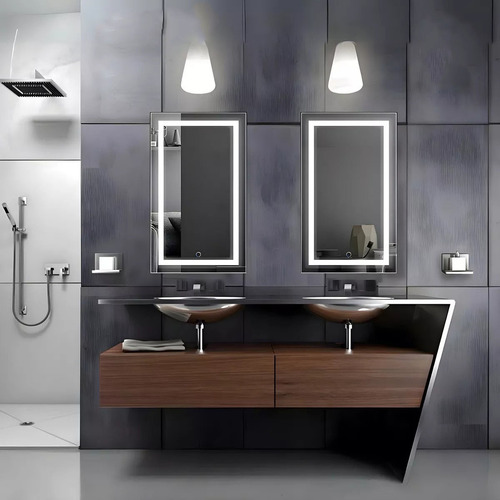 Espejo De Pared Tocador Baño Luz Led Touch 3 Luces 137