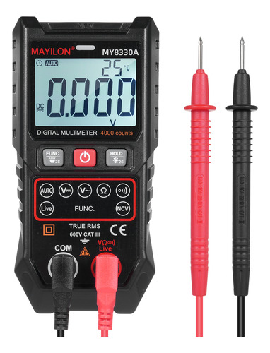 Multímetros De Rango Automático/manual Ncv Lcd Tester Digita