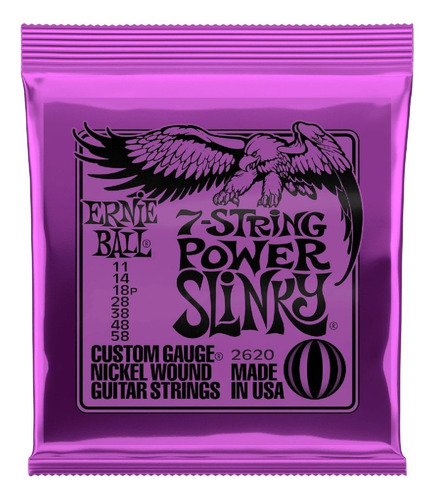 Ernie Ball 2620 Encordadura Guitarra Elec 7 Cuerdas 11-58