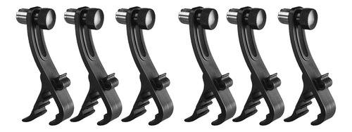 6 Pcs Clipes De Bateria Ajustáveis Clip De Microfone