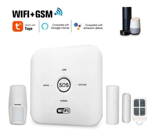 Kit Alarma Inalambrica Wifi & Gsm Tuya Smart 10gdt Con Cámar