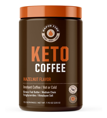 Mezcla De Café Instantáneo Keto Avellana 7.93 Onzas