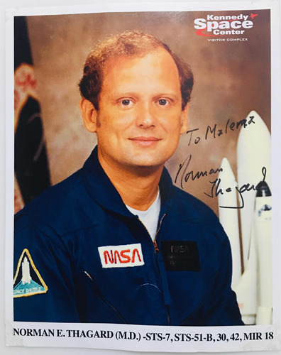 Fotografía Astronauta Norman Thagard Autógrafo+ticket Nasa