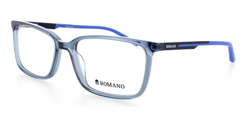 Óculos Armação Romano Ro1070 Acetato Azul Translucido C3