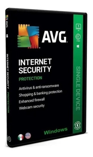 Imagen 1 de 1 de Antivirus Avg Internet Security 1 Pc 1 Dispositivo 1 Año *