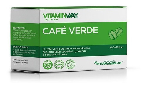 Imagen 1 de 1 de Cafe Verde Vitamin Way Suplemento Dietario X 60 Capsulas