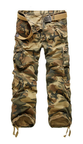 Pantalones Tipo Cargo Para Hombre Estilo Militar Casual Ed