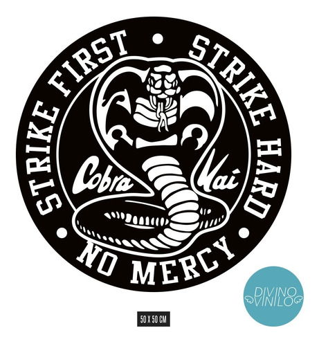 Imagen 1 de 1 de Vinilo De Pared Logo Cobra Kai Escudo