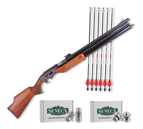 Kit 100 Diabolos + Rifle Seneca Calibre 9mm 357 O 45