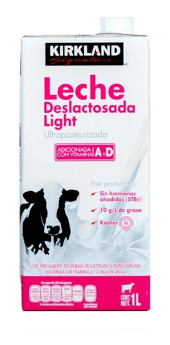Leche Deslactosada Light, Kirkland Signature 12 Pz De 1l